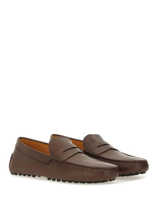Tod's Brown Moccasin "Gommino Bubble"