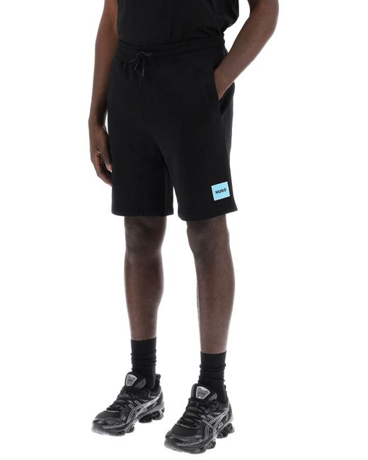 Diz Sweed Shorts HUGO de hombre de color Black
