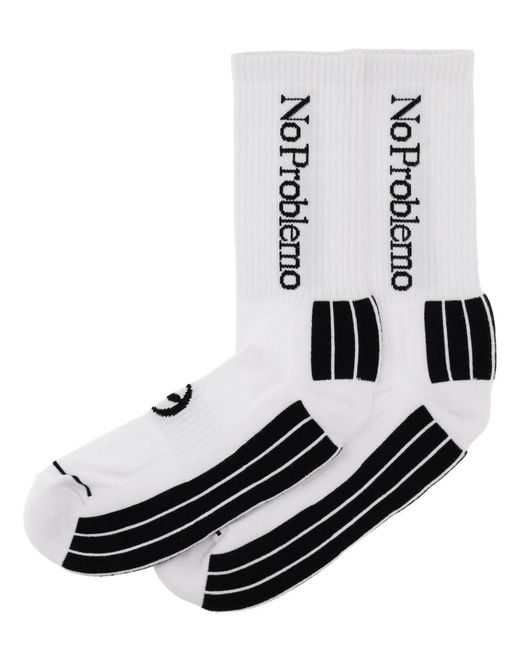 No Problemo White Socks