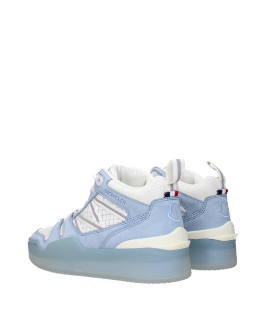 Moncler Blue Hightop Translucent Sole Shoe