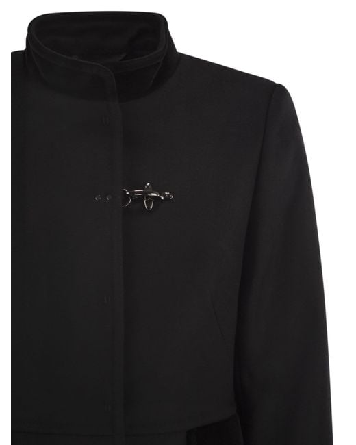 Fay Black Wool Cloth Coat