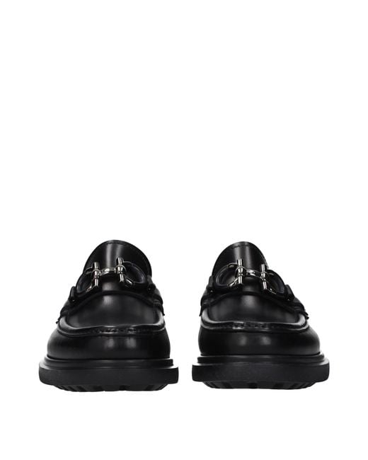 Ferragamo Black Ready Moccasins Leather