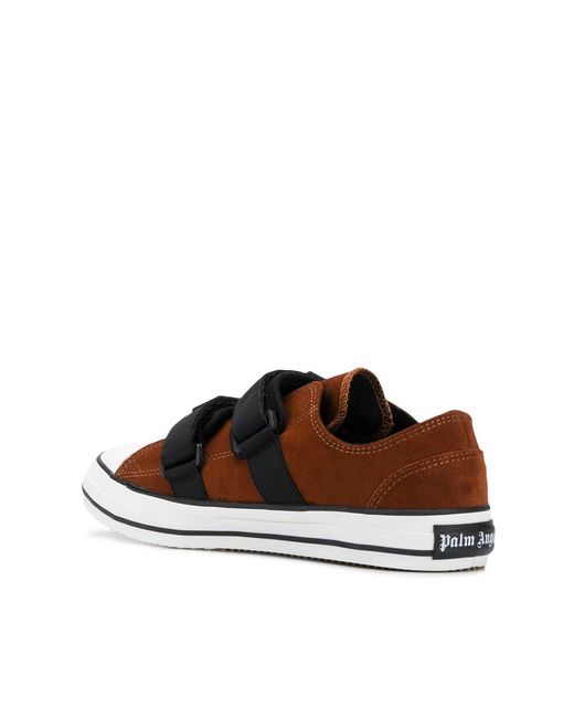 Palm Angels Brown Velcro Vulcanized Low Sneakers for men