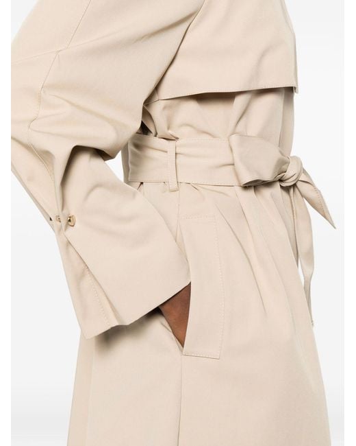 Emporio Armani Natural Cotton Blend Trench Coat