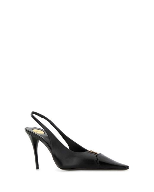 Saint Laurent Black Leather Babylone 90 Pumps