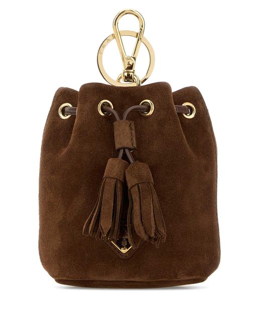 Prada Brown Chocolate Suede Pouch