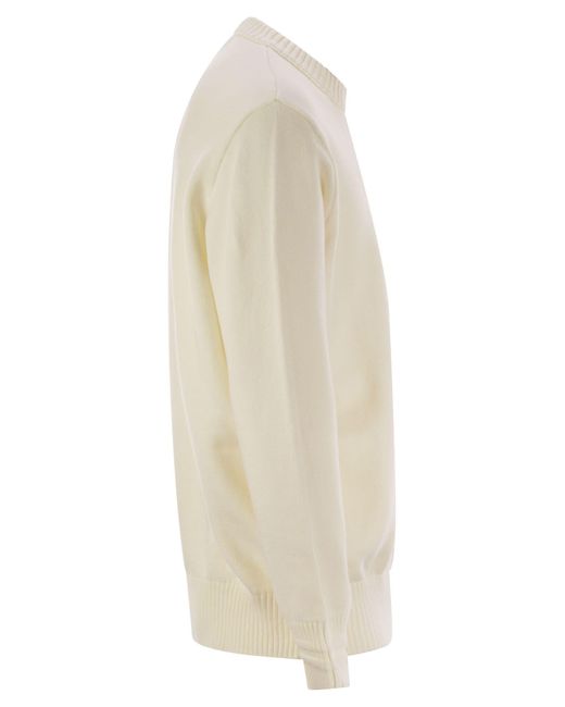 Stone Island Baumwollmischung Crew Halsspringer in White für Herren