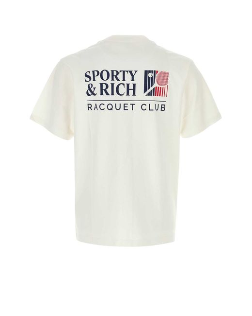 Sporty & Rich White Cotton T Shirt