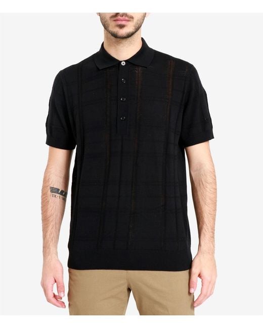 Paolo Pecora Black T Shirts And Polos