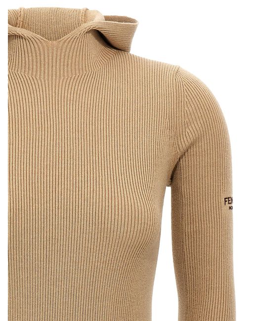 Fendi Jurk Met Capuchon in het Natural