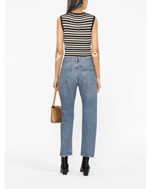 Agolde Blue '90s Pinch Waist Tapered-leg Jeans