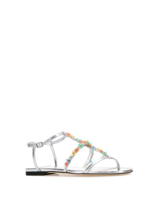 Jimmy Choo White Gwyn/Daisy Flat