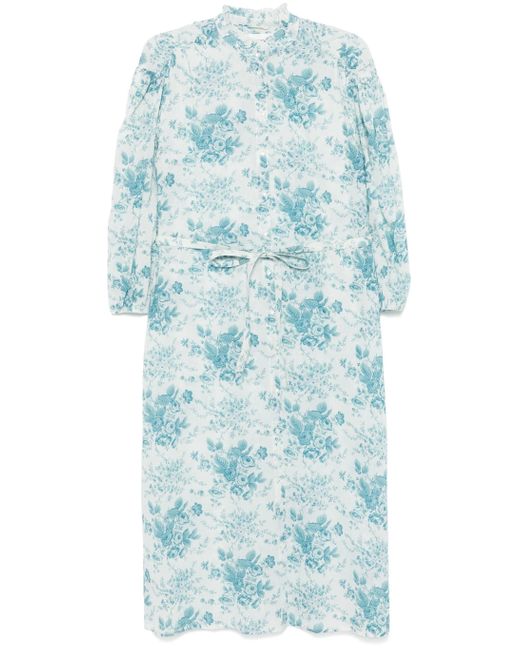 Antik Batik Cinz Midi-Jurk Met Print in het Blue