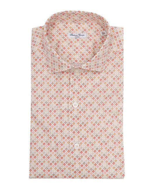 SARTORIA DEL CAMPO-SONRISA Pink Shirt Cotton for men