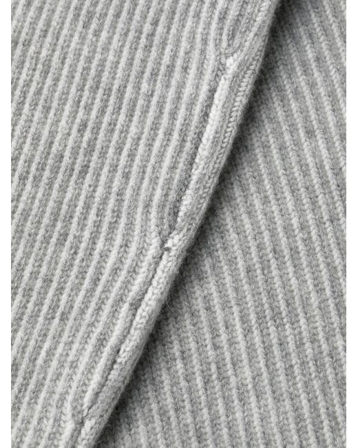 Brunello Cucinelli Gerippter Rollkragenpullover in Gray für Herren