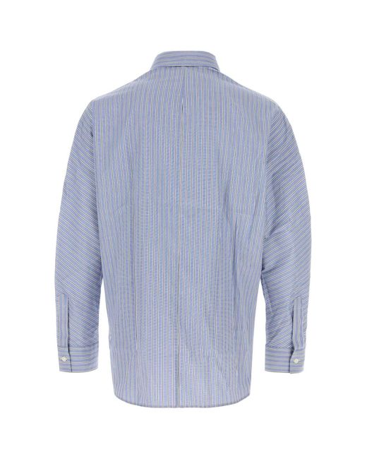 Givenchy Blue Logo Stripes Shirt for men