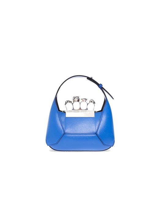 Jeweled Mini Bols Alexander McQueen de color Blue