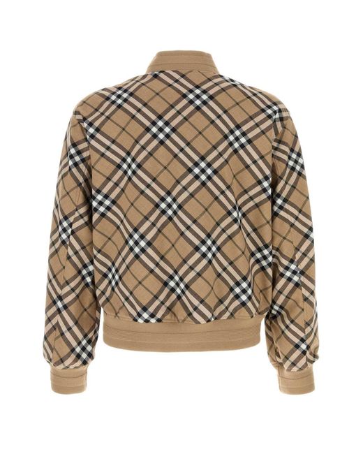 Burberry Multicolor Embroidered Polyester-Wool Bomber Jacket