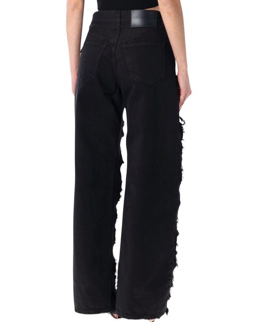 Haikure Black Bonnie Satin Bull Boyfriend Pants