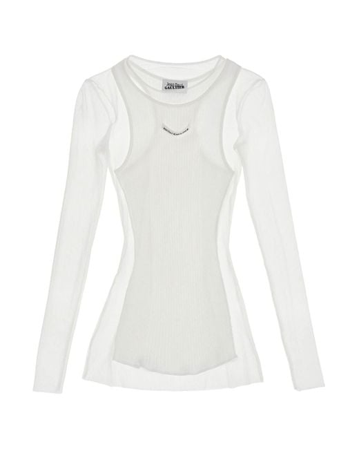 "Petit Grand Top en Tulle y Jean Paul Gaultier de color White