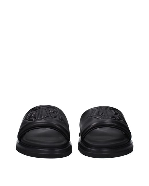 Dior Black Ciabatte E Zoccoli Uomo Pelle Nero for men