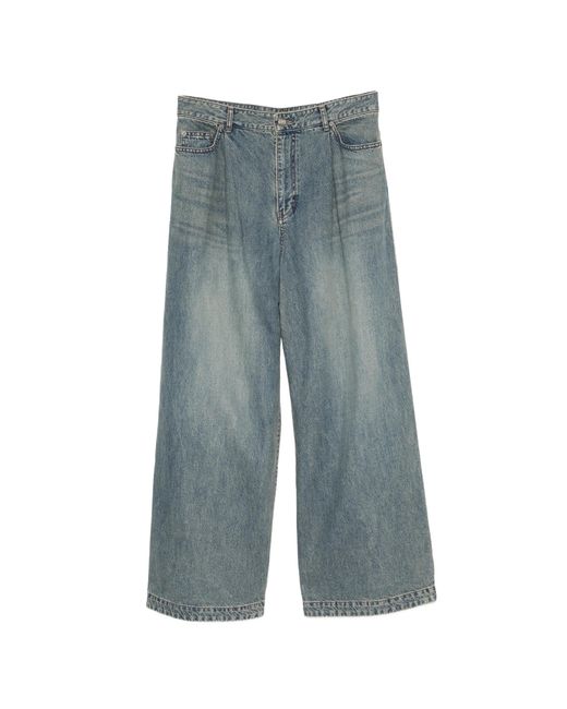 Juun.J Blue Wide Leg Denim Pants
