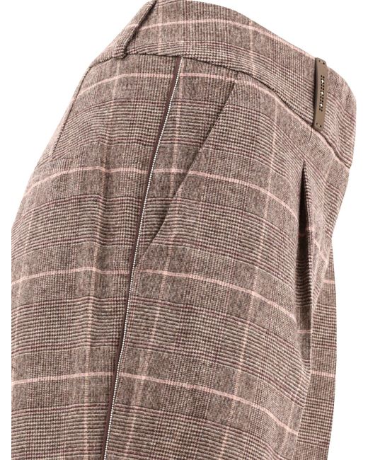 Pantaloni di flanella di di Peserico in Gray