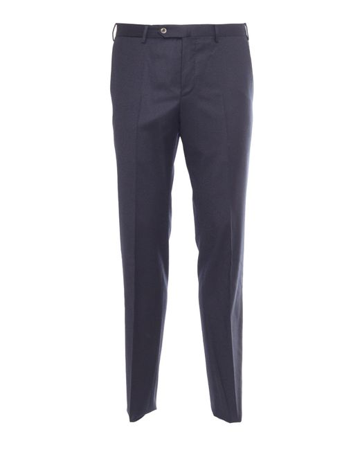 PT01 Blue Slim, Flat Front, Diagonal Pockets And Other