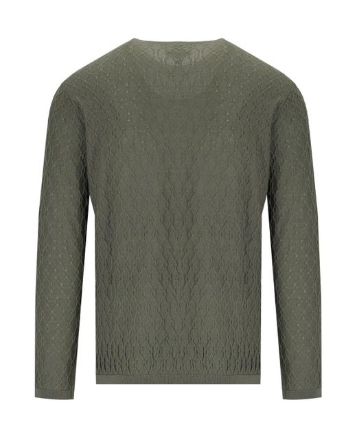 Emporio Armani Green Military Crewneck Jumper