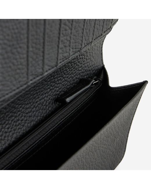 Emporio Armani Lederbrieftasche mit geprägtem Logo in Black für Herren