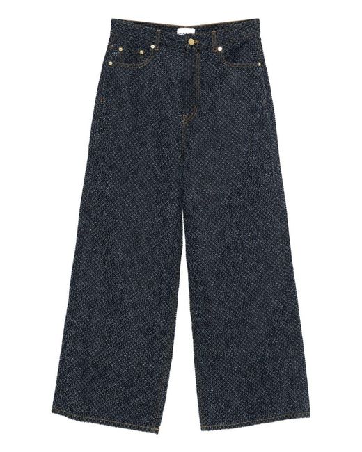 Ganni Blue Loose High Rise Jeans