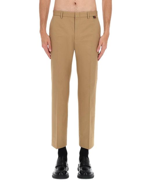 Gucci Natural Cotton Tailored Pants for men