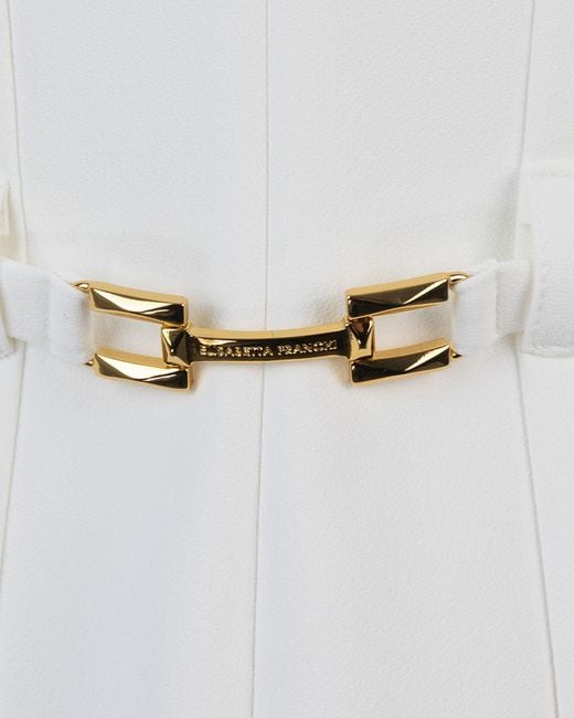 Elisabetta Franchi White Tailleur Monopetto