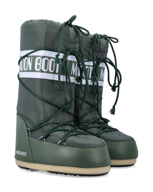 Moon Boot Green Icon High Nylon Upper