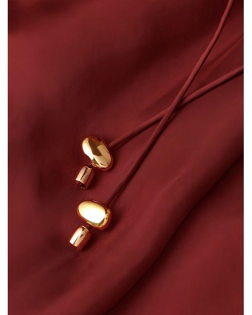 Zimmermann Red Aster Silk Maxi Skirt