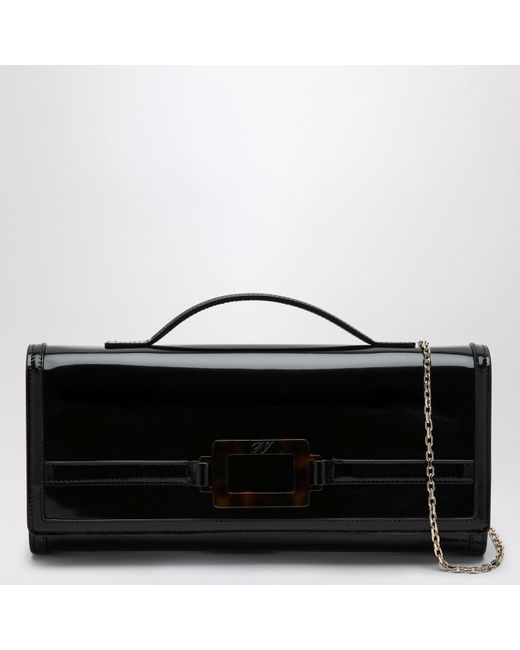 Roger Vivier Black Belle Vivier Clutch Bag