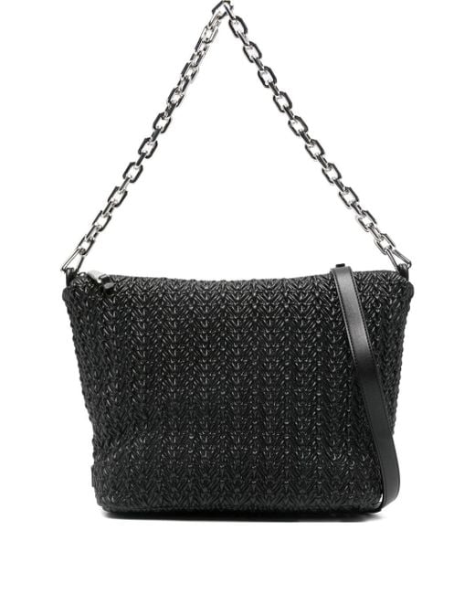 Emporio Armani Black Quilted Medium Hobo Bag