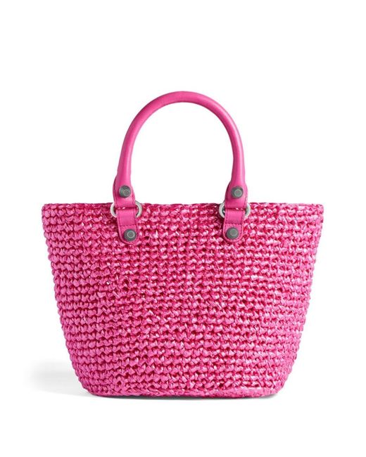 Balenciaga Pink Le Cagole Panier Small Tote