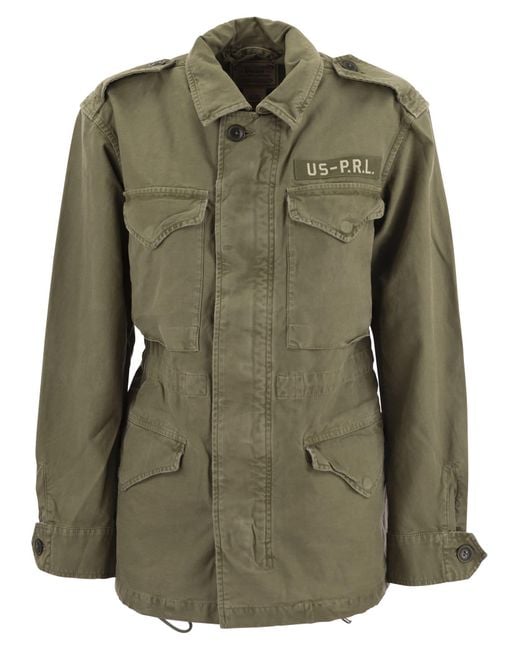 Polo Ralph Lauren Military Jacket In Split Twill in het Green