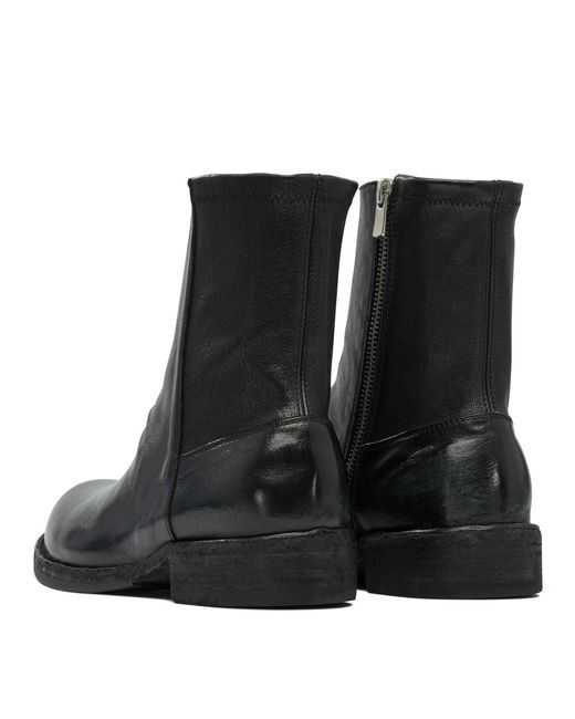 Officine Creative Legrand Leren Enkellaarzen in het Black