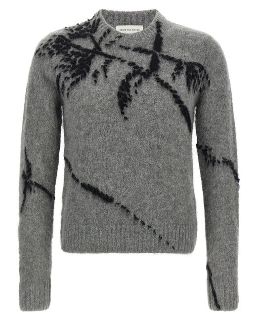 Dries Van Noten 'Mouche' Sweater in Gray für Herren