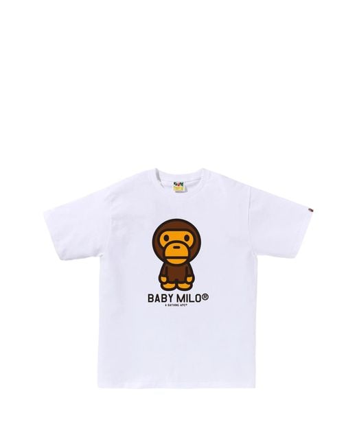 A Bathing Ape White Baby Milo Tee M