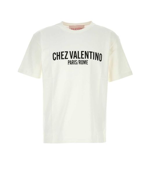 Valentino Garavani White Cotton T-Shirt for men