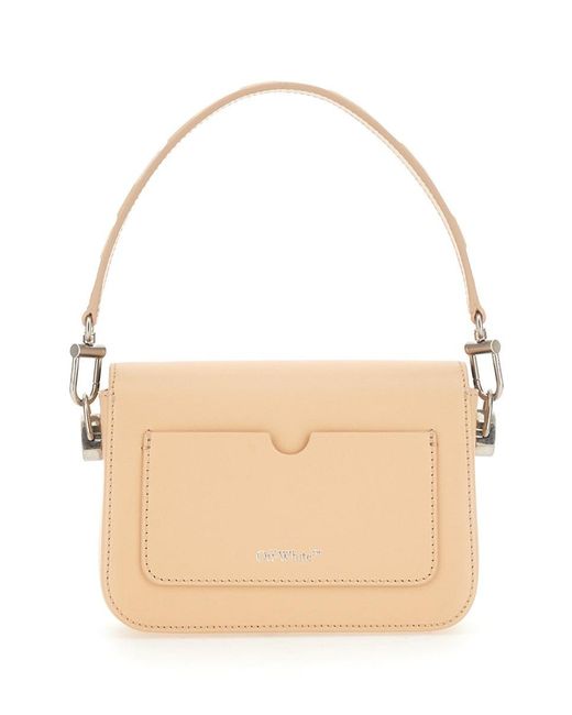 Off-White c/o Virgil Abloh Natural Mini Leather Binder Handbag