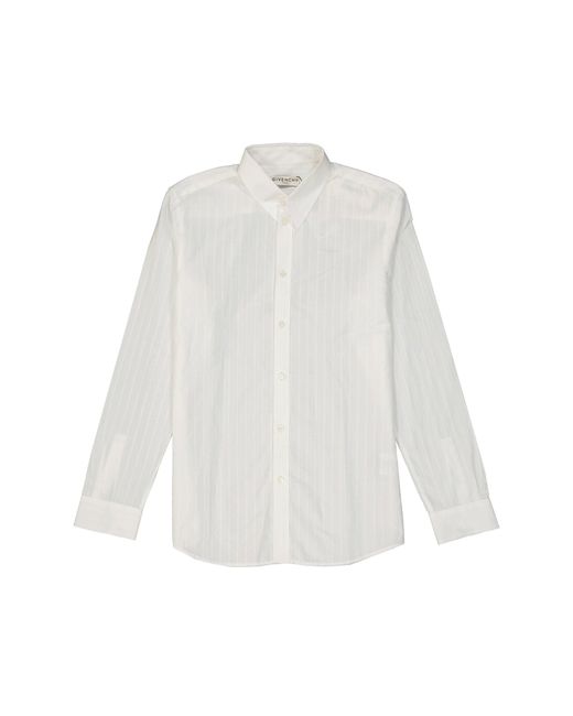 Chemise de logo en coton Givenchy pour homme en coloris White