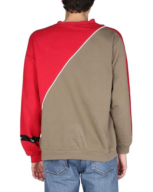 1/OFF Red Hybrid Sweatshirt