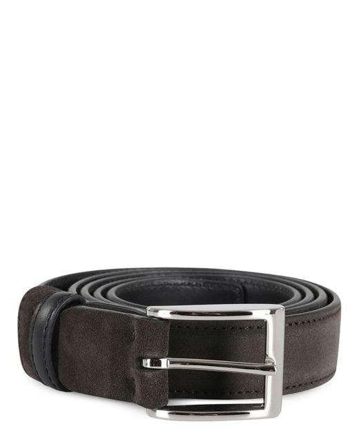 Hogan Black Stylish Calfskin Belt For for men
