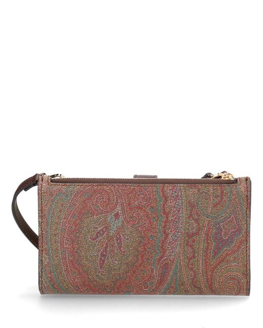 Etro Brown "Arnica" Shoulder Wallet
