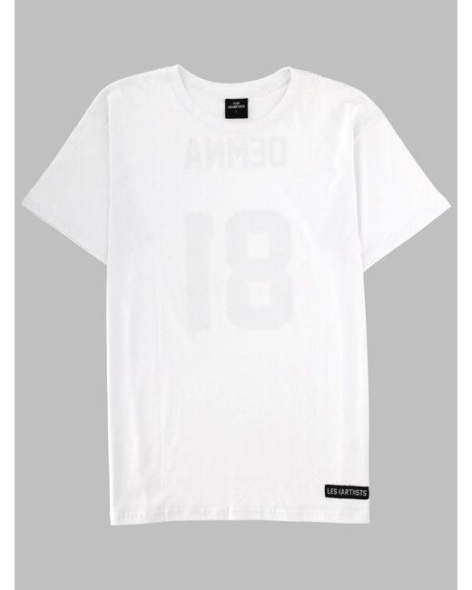 LES (ART)ISTS White T Shirt Con Stampa