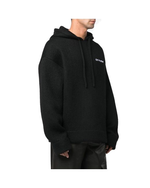 Off-White c/o Virgil Abloh Blue Knitted Hoodie for men